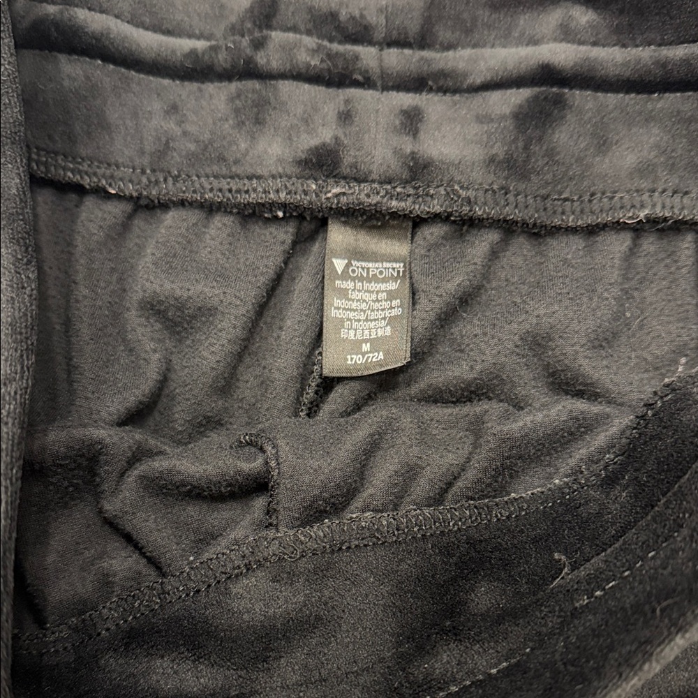 Victoria's Secret Black Velour Jogger Pants - Picture 2 of 3